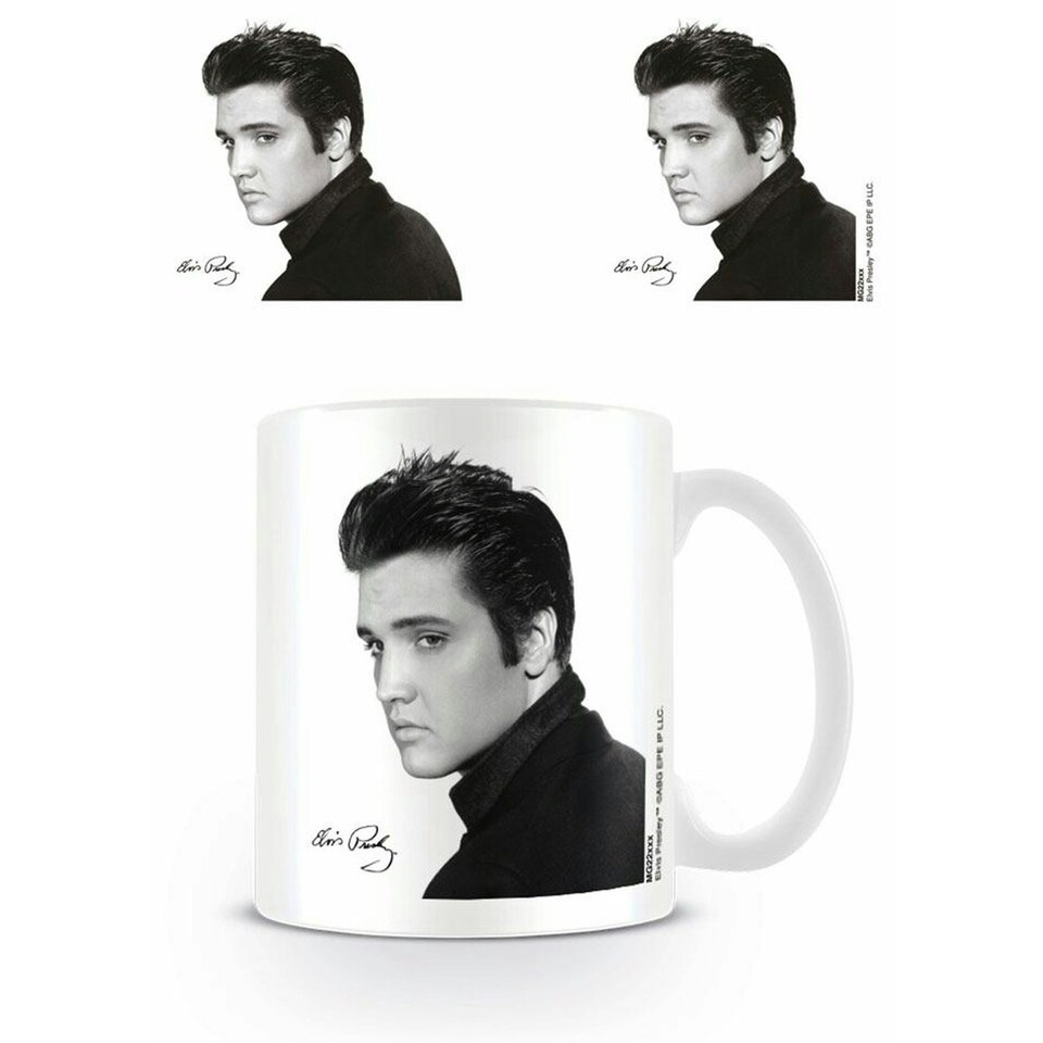 image 1 of Elvis Portrait Mug - White/Black - One Size