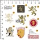 image 2 of Game Of Thrones Deluxe Lannister Stickers (Pack of 100) - Multicoloured - One Size (UTTV19679)