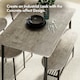 image 4 of VonHaus Murray 4 Seater Dining Table and Chairs Set Grey | Black