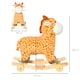 image 5 of HOMCOM 2 In 1 Kids Todder Rocking Horse Plush Ride On Giraffe Rocker with Wheels Wooden Base Animal Sounds for 3-6 Years