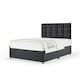 image 1 of Neptune Spring Graphite Plush Velvet Divan Set And Pearl Headboard Small Single