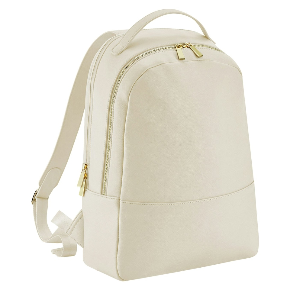 Bagbase Womens/Ladies Boutique Leather-Look PU Backpack - Oyster - One Size