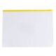 image 1 of Pack of 12 A4+ Foolscap Clear Zippy Bags with Yellow Zip
