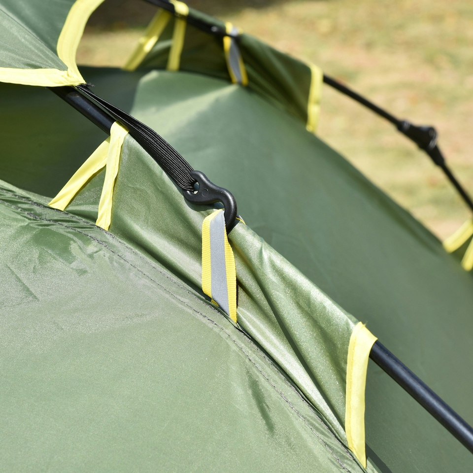 image 1 of Outsunny 2 Man Pop Up Tent Camping Festival Hiking Family Travel Shelter