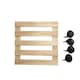 image 5 of 35cm Square Wooden Garden Plant Pot Flower Trolley Stand On Wheels