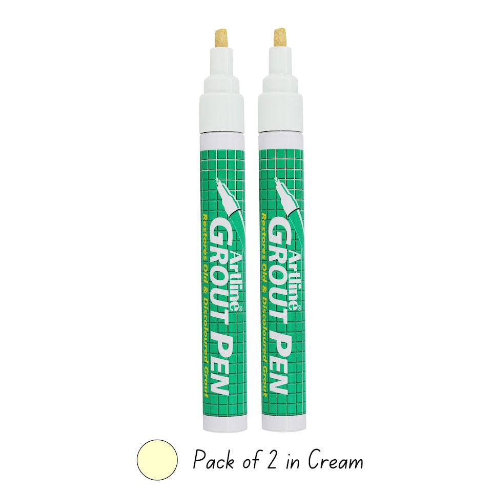 image 1 of Artline Grout Marker Pens Cream 2 Pack