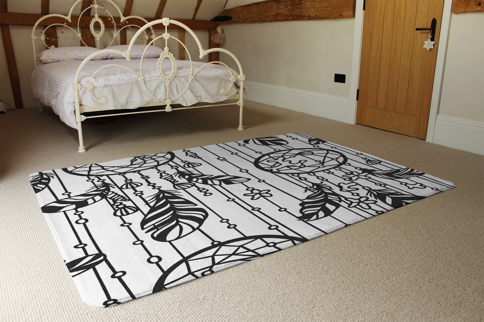 image 1 of Black Contour Rug | Multi