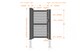 image 2 of Pedestrian Gate 1000x1800mm Grey - Horizontal Solid Infill and Flat Top | Grey | 1