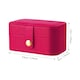 image 4 of Living and Home Portable Mini Jewelry Box Organizer-Red | Red