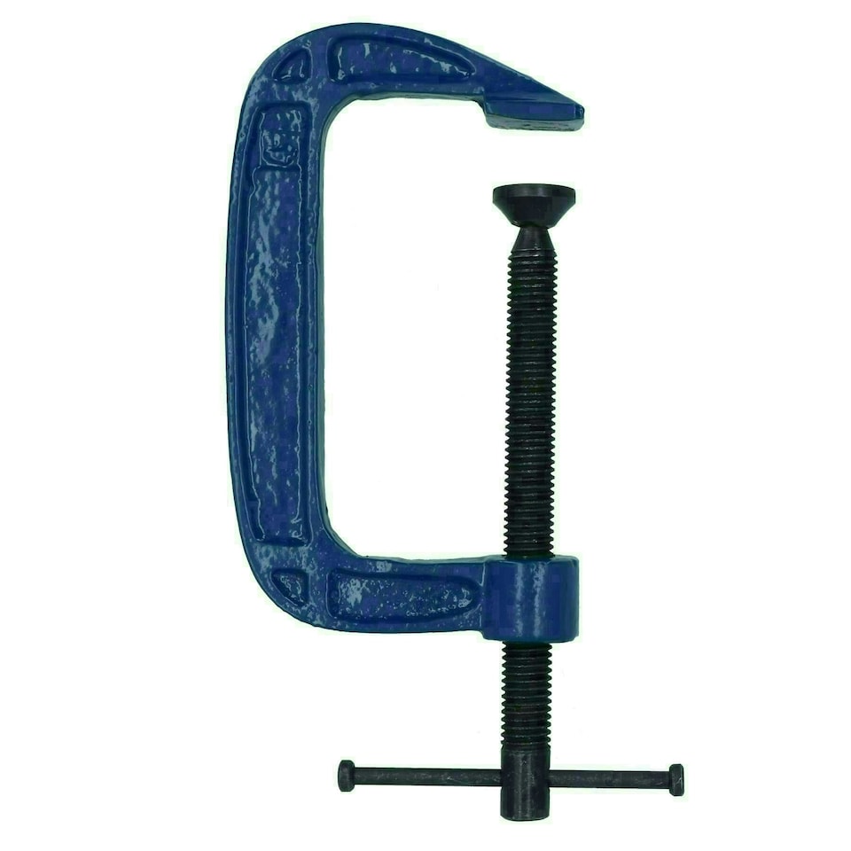 image 1 of 4 Inch (100mm) Cast Iron Screw G Clamp Fastener Holder Support vice Clamping 6pc