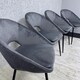 image 8 of Grey Velvet Dining Chairs Set of 4 Modern Metal Legs for Living Room and Office Grey