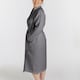 image 5 of Martex Linen Bathrobe Medium Charcoal