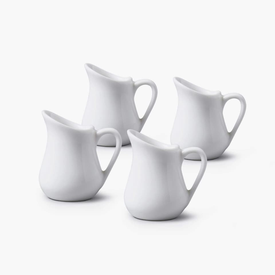 image 1 of Wm Bartleet & Sons Porcelain Mini Traditional Milk Jug, Set of 4