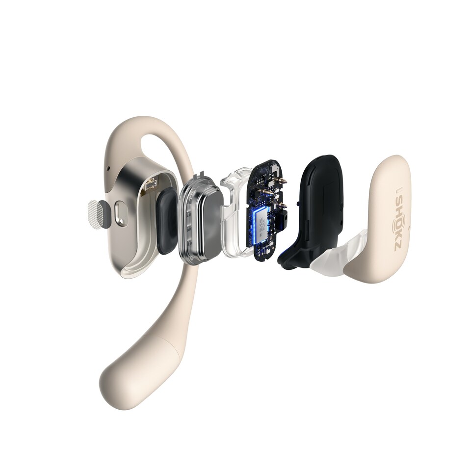 image 1 of SHOKZ OPENFIT BEIGE SPORTS HEADPHONES