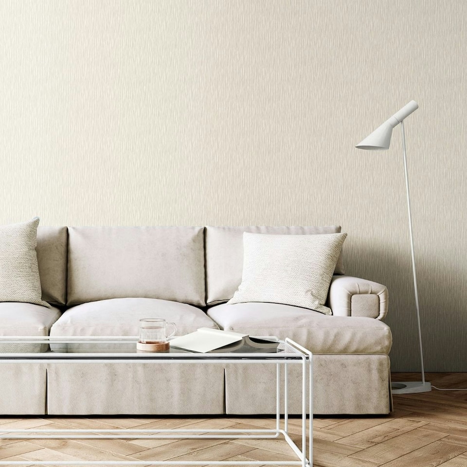 image 1 of Muriva Kate Textured Wallpaper - Cream - One Size Cream