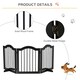image 5 of PawHut Freestanding Pet Gate Safety Barrier 3 Pannel w/ Support Feet Black