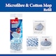 image 4 of Vileda Supermocio Microfiber Cotton Mop Refill Replacement Mop Heads for Corner Cleaning Machine Washable Pack of 2