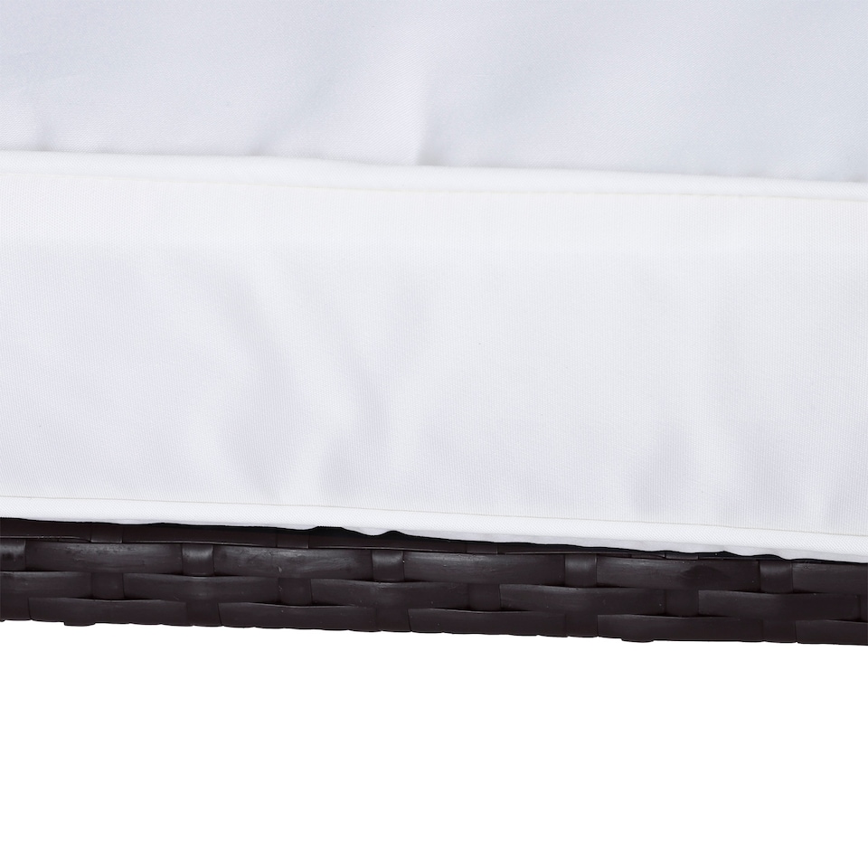 image 1 of Outsunny Rattan Bistro Set, 3 Pieces Wicker Garden Furniture Set with Rocking Chairs and Round Glass Top Coffee Table, Small Balcony Furniture with Cushions for Outdoor, Porch, Brown