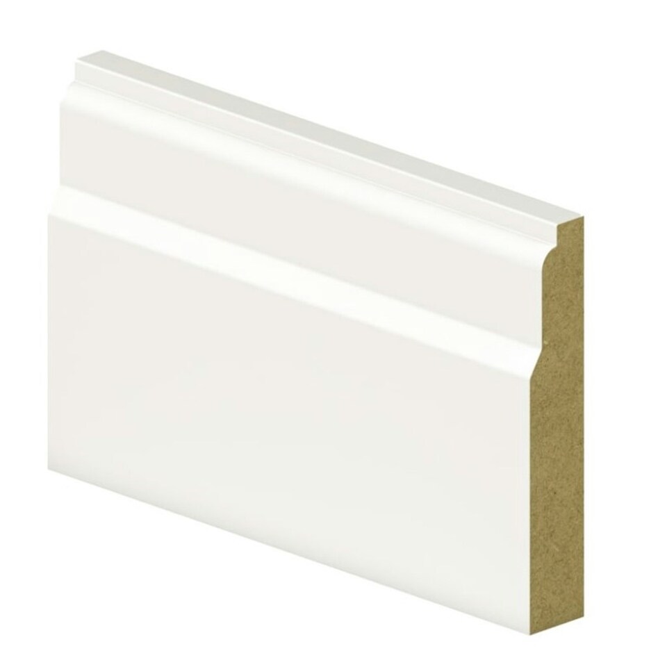 PACK OF 10 - Lambs Tongue White Primed MDF Architrave - 18mm x 69mm x 2100mm
