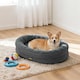 image 10 of Skylos Orthopedic Plush Dog Bed Soft Washable Pet Bed Grey Cosy Cushion L Size | Grey | L | L