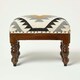 image 1 of Homescapes Agra Handwoven Kilim Footstool - 50 x 30 cm