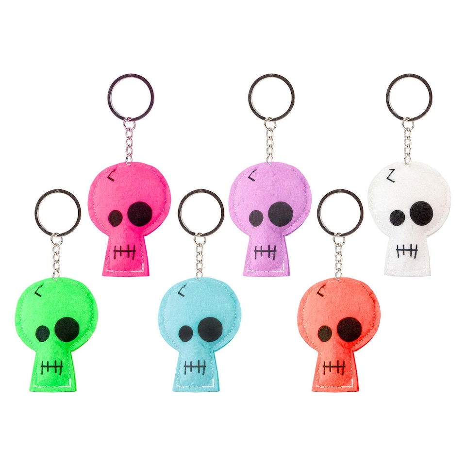 vfm-estore Neon Skull Key Chain 1 Piece Mystery Bag - 8cm Multicolour