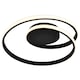 image 2 of Modern Single Loop Strip Flush LED Powered Ceiling Light Fitting in Black Sand | Black | Black | 1