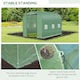 image 5 of Outsunny 3 x 2 M Walk in Polytunnel Greenhouse Galvanised Steel w Zipped Door