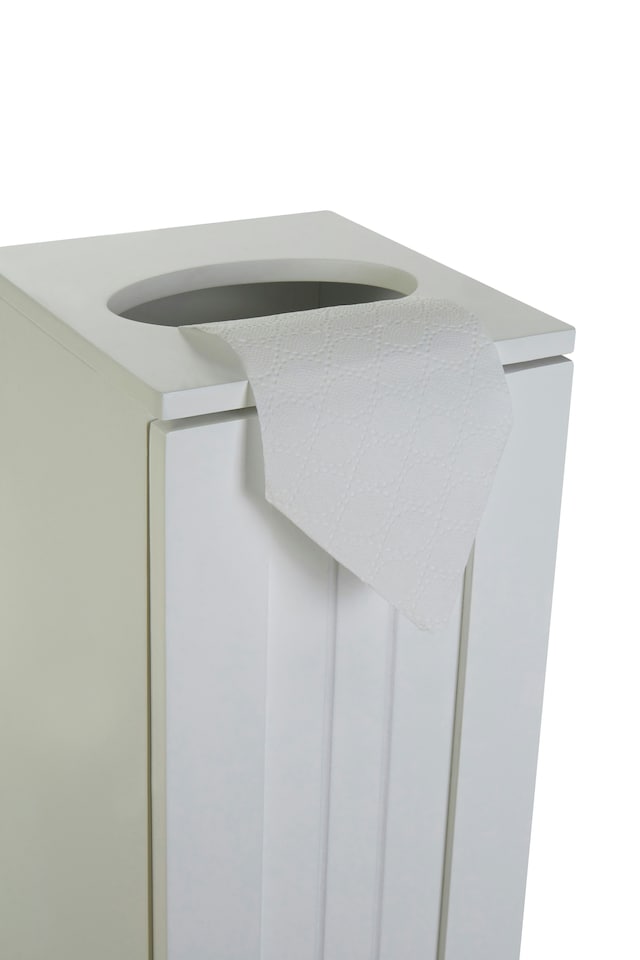 image 1 of Orsina Toilet Paper Holder Cabinet,Compact Bathroom Storage For Toilet Paper,Modern White Wooden Tissue Cabinet