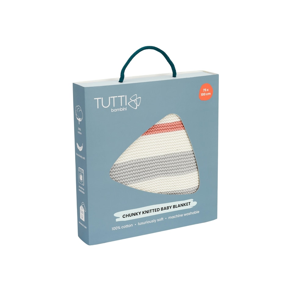 image 1 of Tutti Bambini Chunky Knitted Baby Blanket - Cocoon