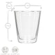 image 3 of Rink Drink Double-Walled Glasses Set - 200ml - Pack of 2 | Clear | Clear