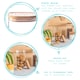 image 2 of Argon Tableware Square Glass Storage Jars with Wooden Lids - 1.5 Litre - Pack of 3