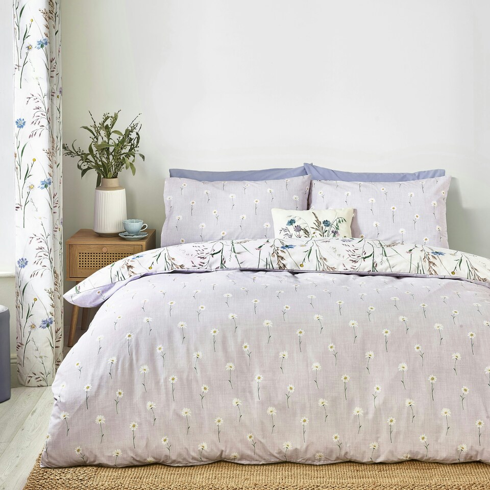 image 1 of Grasmere Floral Reversible Duvet Cover Set | Purple | Lilac