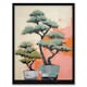image 1 of Two Japanese Bonsai Tree Plant Pots painting Black Framed Wall Art Print A4