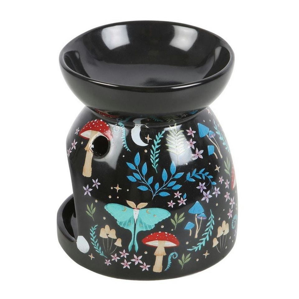 image 1 of Something Different Dark Forest Forest Oil Burner - Black/Multicoloured - One Size