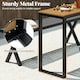 image 9 of COSTWAY Outdoor Rectangle Patio Side Table w/Metal Frame Brown