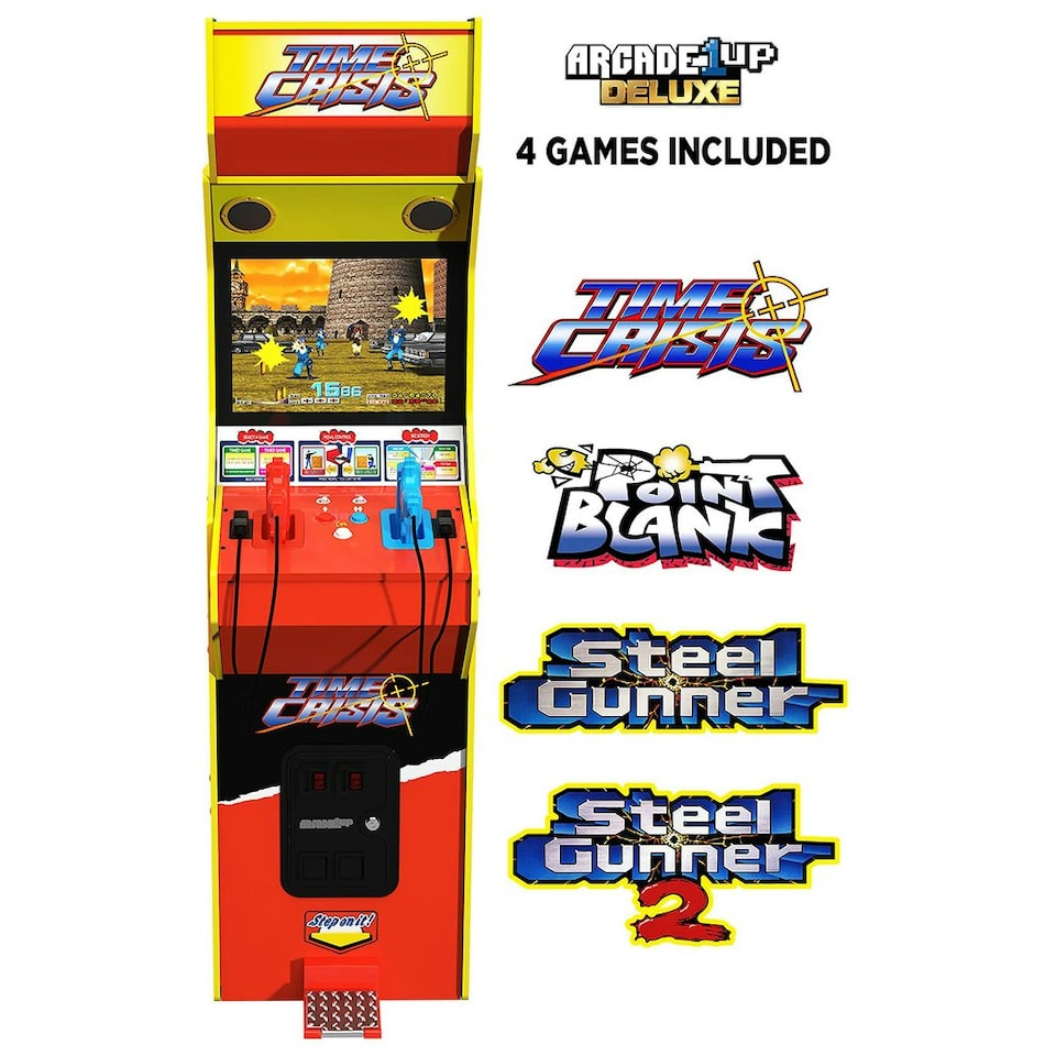 image 1 of Arcade1Up Time Crisis Deluxe Arcade Machine Red