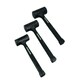image 1 of 3pc Rubber Dead Blow Hammer Set Hammers Mallets 1lb 2lb 3lb Shot Loaded
