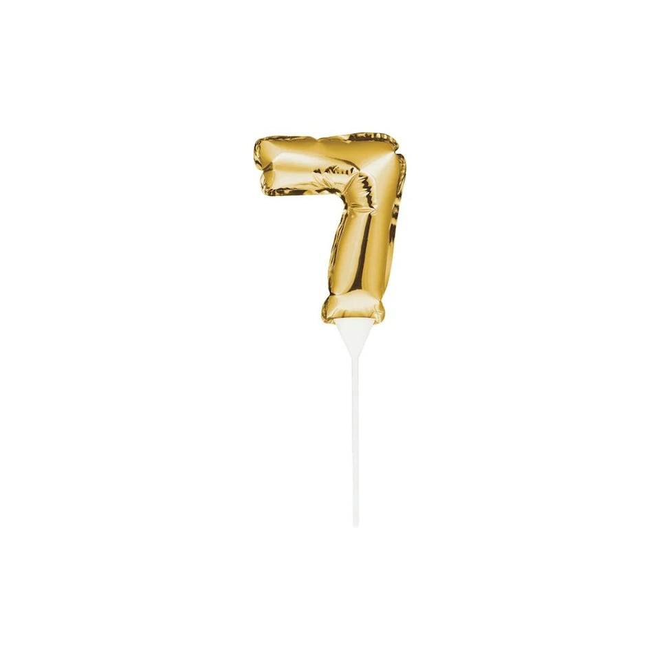 Creative Converting 7 Mini Balloon Cake Topper - Gold - One Size