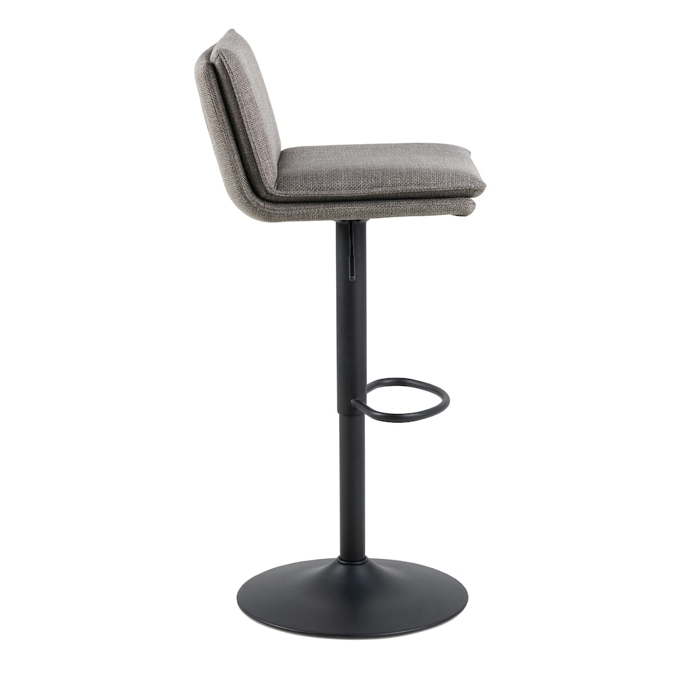 image 1 of Flynn Swivel Bar Stool with Height Adjustable Function in Light Grey-Brown.