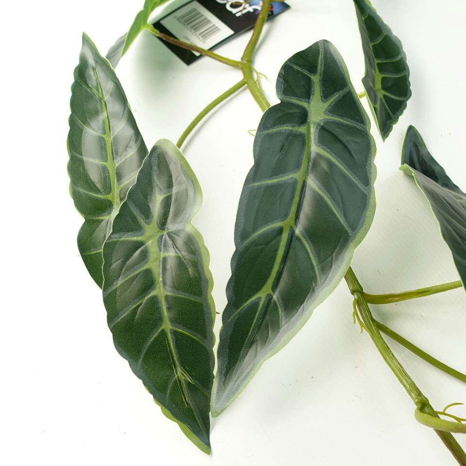 image 1 of 6 x 110cm Artificial Hanging Trailing Dark Green Leaf Plant
