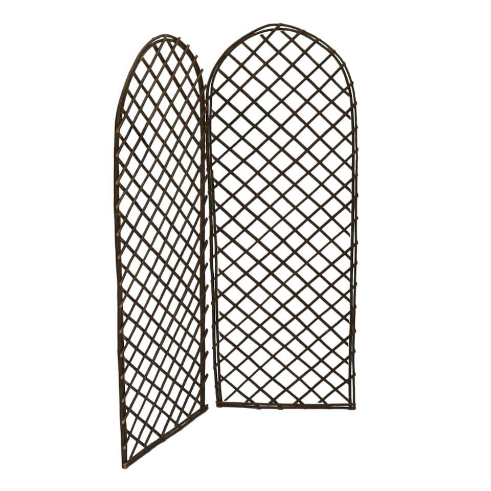 image 1 of Set of 2 Willow Trellis Fencing Panel Screen Climbing Trellises