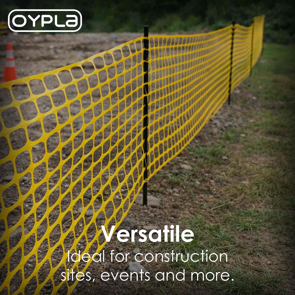 image 1 of Heavy Duty Yellow Safety Barrier Mesh Fencing 1mtr x 50mtr | Yellow | 1