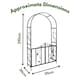 image 2 of Marco Paul 2.1m Steel Frame Garden Arch With Gate