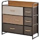 image 1 of HOMCOM 3-Tier Fabric Bedroom Dresser with 7 Foldable Drawers, Multi-Colored