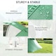 image 6 of Outsunny 4-6 Persons Camping Tent Dome Family Travel Group Hiking Room Fishing Green | Green and White