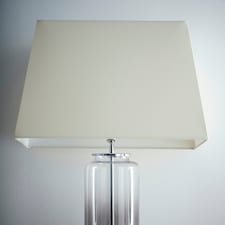 Modern Rectangle Linen Light Shade Table or Floor lamps 13 inch Cream