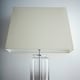 image 1 of Modern Rectangle Linen Light Shade Table or Floor lamps 13 inch Cream