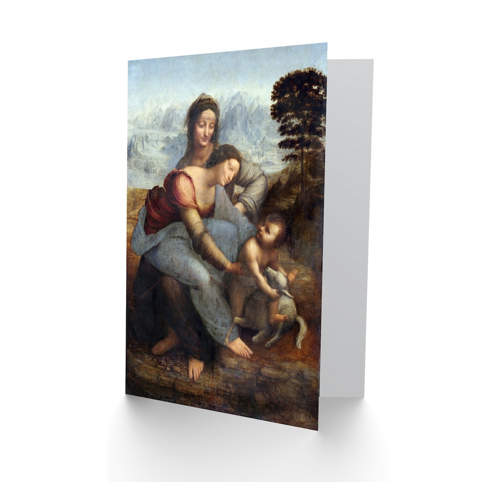 image 1 of Leonardo da Vinci Art Card Virgin and Child with Saint Anne