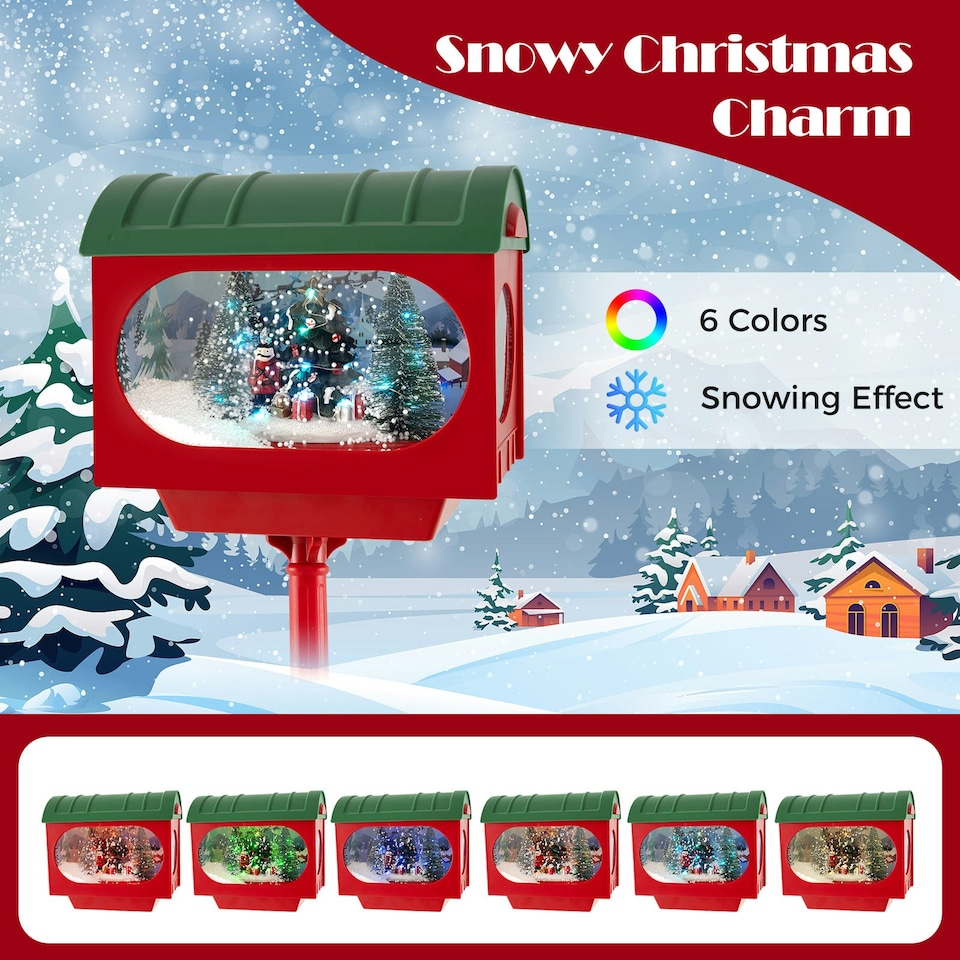image 1 of COSTWAY Christmas Street Lamp Decoration 150 cm Street Light Red | 5ft
